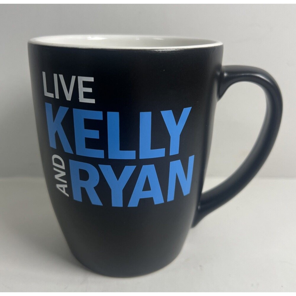 Live with Kelly & Ryan Black Coffee Mug 12oz Talk Show Memorabilia Gift